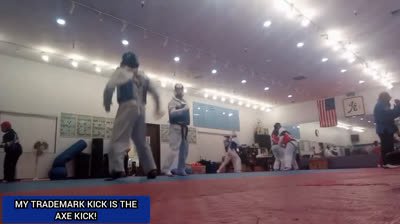 My go to kick is the axe kick
